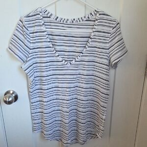 Lululemon Striped V-Neck Top